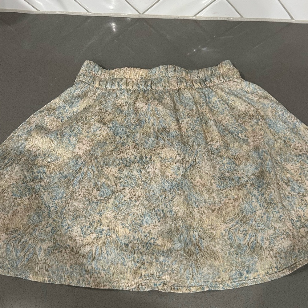 H&M Elegant Cream and Blue Women's Skirt